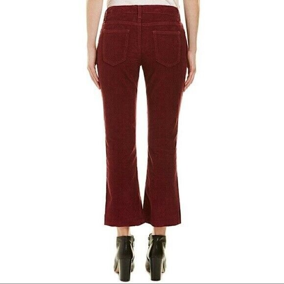 Current/Elliott Pants Size 25 Color Wine NEW $208 The Kick Jeans Womens Corduroy - Picture 2 of 8